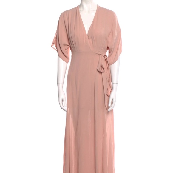 Reformation Winslow Dress Color: Blush - Picture 11 of 12